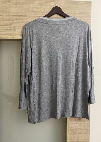 Escada Gri V Yakalı Kadın Triko Kazak - Görsel 3