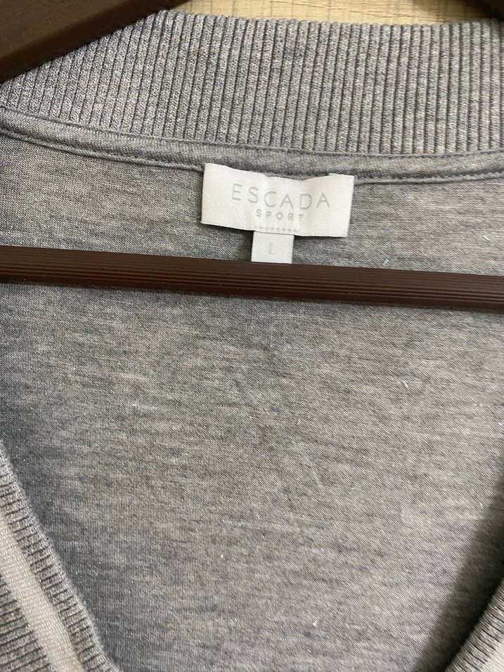 Escada Gri V Yakalı Kadın Triko Kazak - Görsel 2