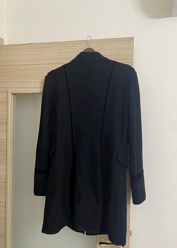 Düğmeli Emporıo Armanı Siyah Kadın Kaban - Görsel 3