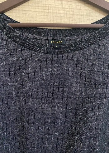 Escada Gri Kadın Triko Salaş Kazak - Görsel 2