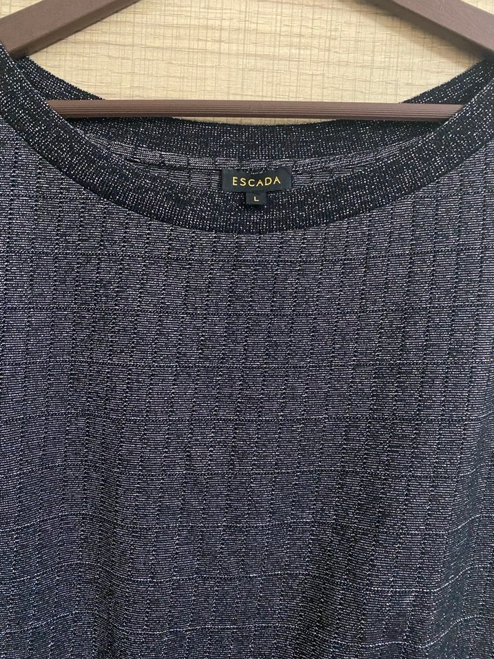 Escada Gri Kadın Triko Salaş Kazak - Görsel 2