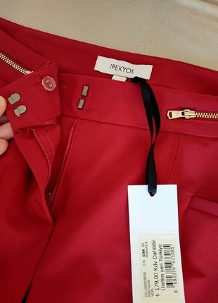 İpekyol kırmızı kumaş pantalon