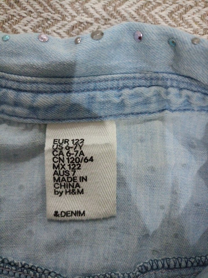 Düğmeli Açık Mavi Denim çocuk Gömlek - Görsel 2