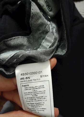 Siyah Regular Fit Ofis Pantolonu - Görsel 6