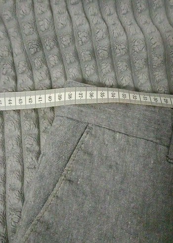 Gri ErkekKeten Kumaş Pantolon - Görsel 4