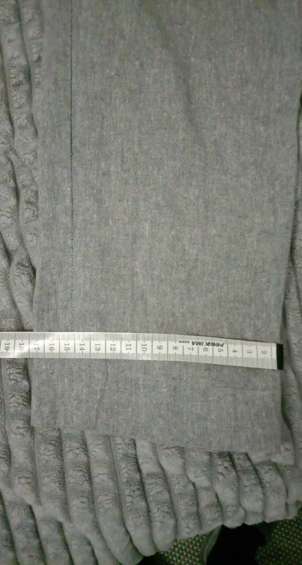 Gri ErkekKeten Kumaş Pantolon - Görsel 3
