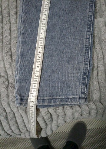 Gri Midi Boy Normal Kesim Kadın Kot Pantolon - Görsel 5