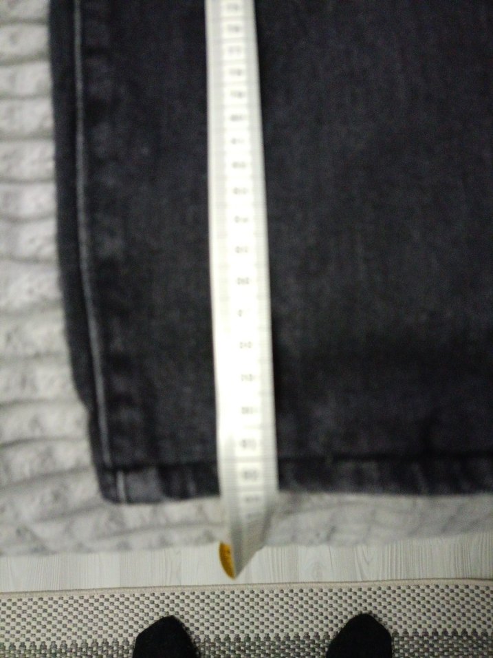 Gri Bol Kesim Erkek Kot Pantolon - Görsel 5