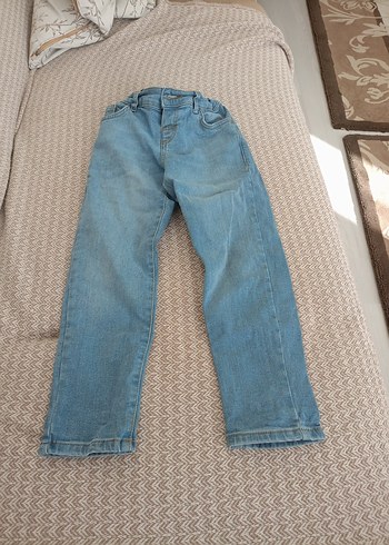 Erkek Çocuk Gri Mavi Bol Kesim Denim Pantolon