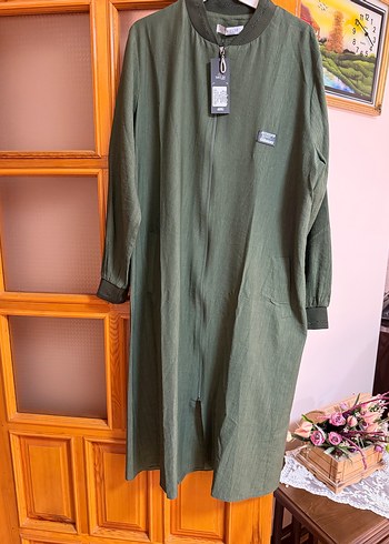 Haki yeşil kap ferace