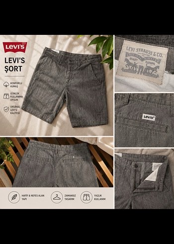 Levis Gri Denim Sort