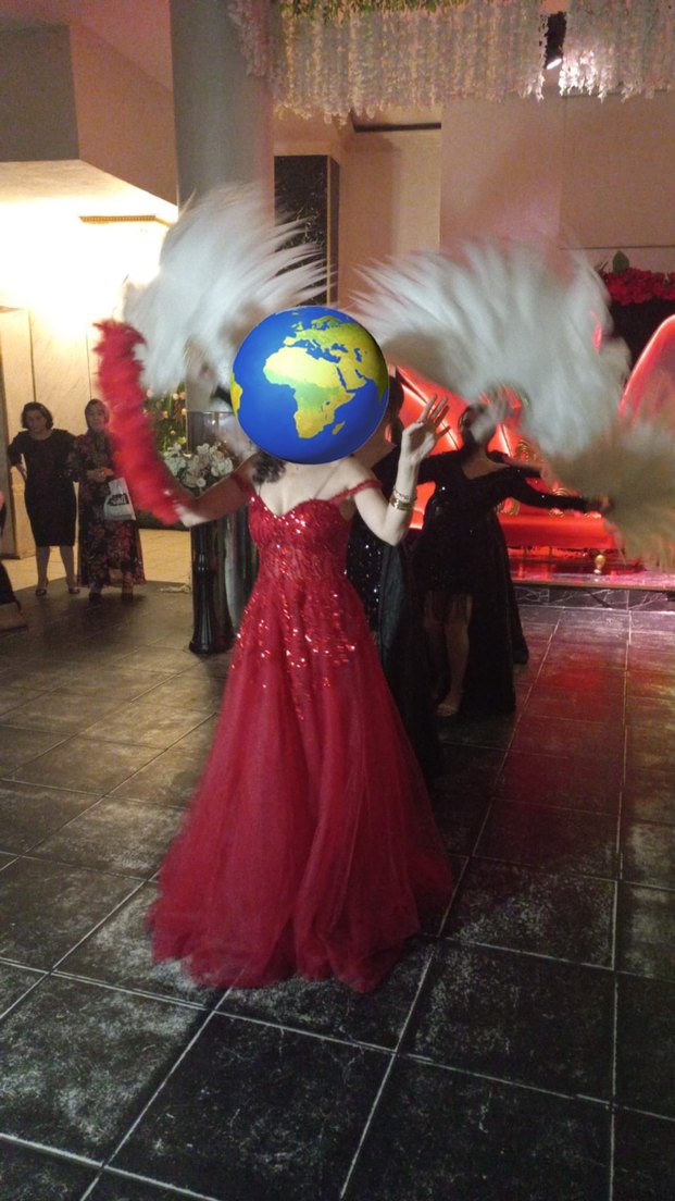 Kırmızı Straplez Kına Elbise - Görsel 4