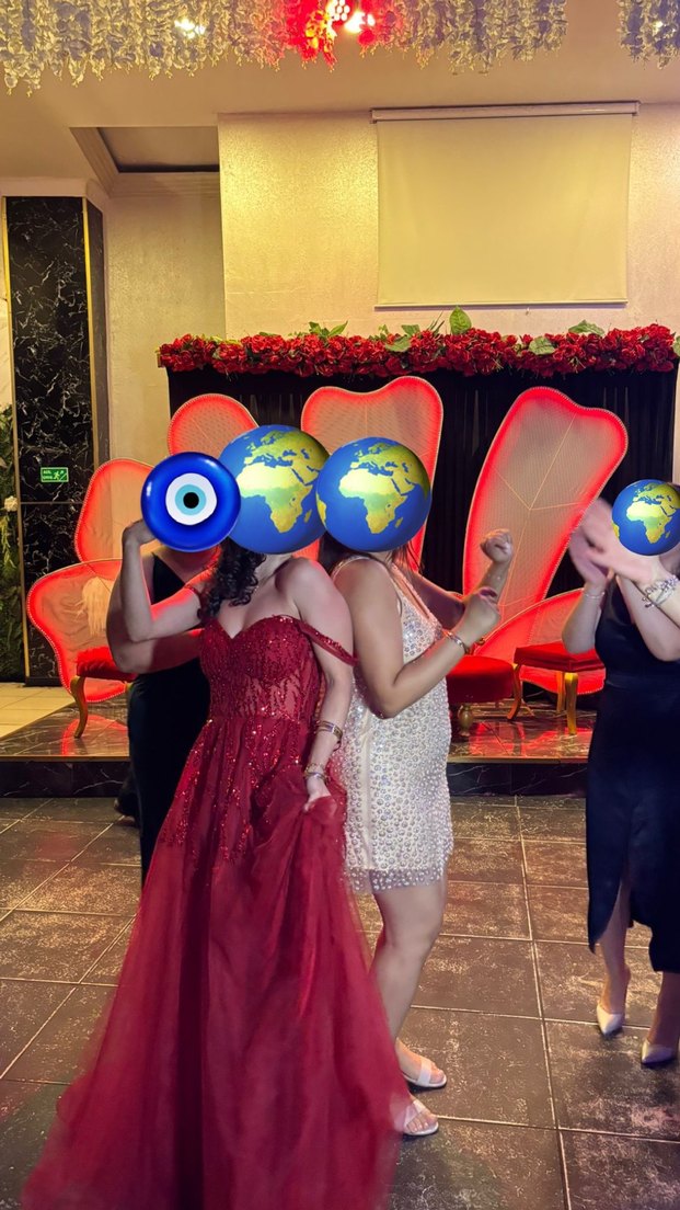 Kırmızı Straplez Kına Elbise - Görsel 5