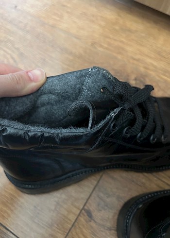 Erkek Siyah Deri Bağcıklı Klasik Bot - Görsel 3