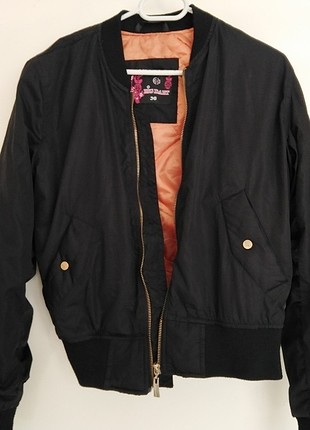 Kadın 36 beden Siyah crop top bomber ceket