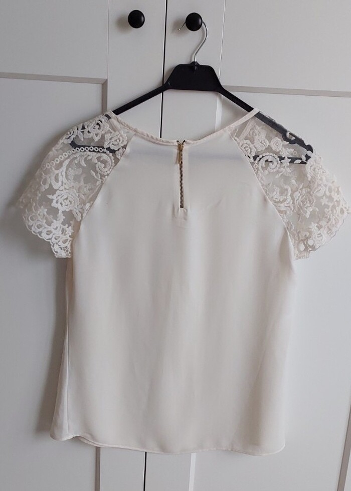 İnci Detaylı Krep Bluz - Görsel 2