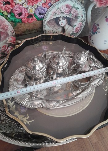  Beden Gümüş Çaydanlık Seti