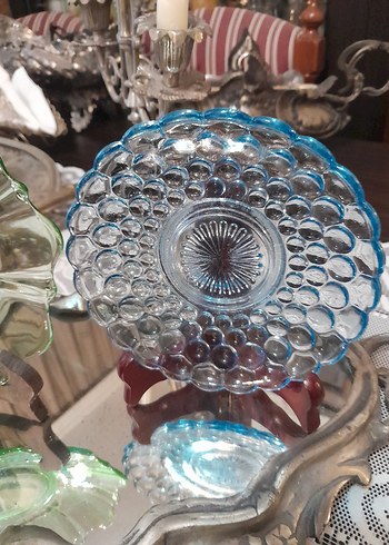 Antik italyan mavi yeşil tabaklar - Görsel 3