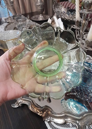 Antik italyan mavi yeşil tabaklar - Görsel 6