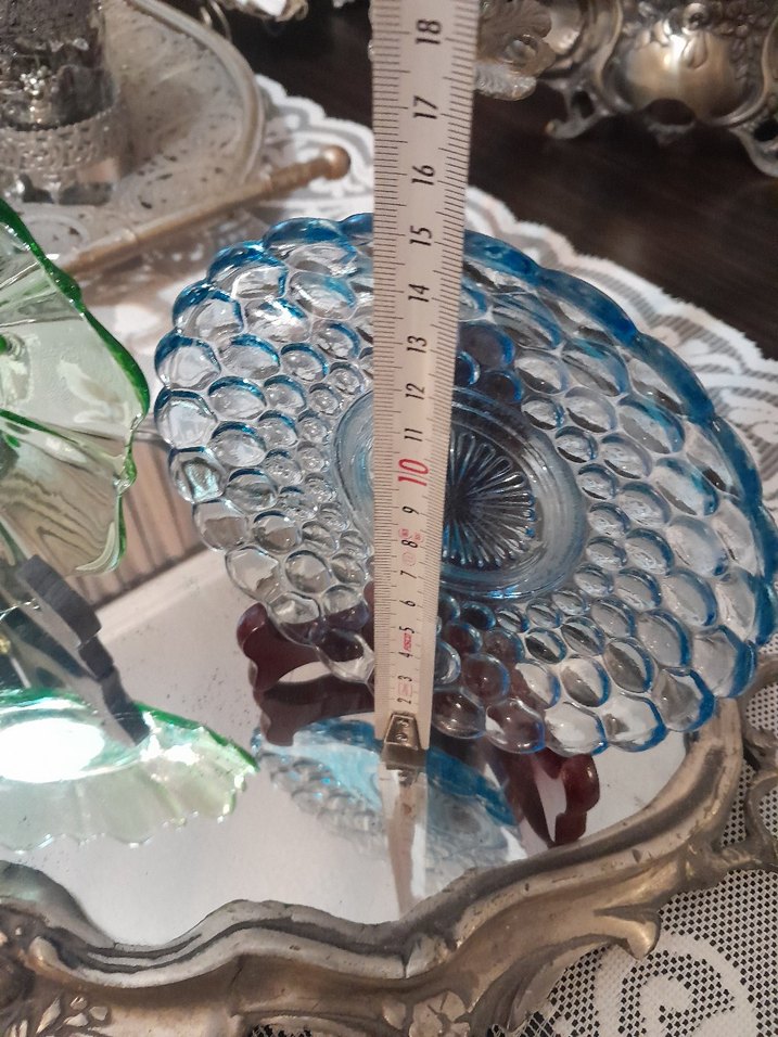 Antik italyan mavi yeşil tabaklar - Görsel 5