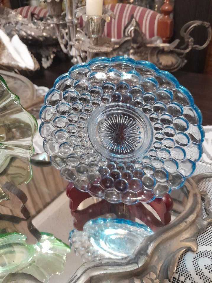 Antik italyan mavi yeşil tabaklar - Görsel 3