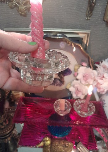 Fransız Damgalı kristal mumluklar - Görsel 4