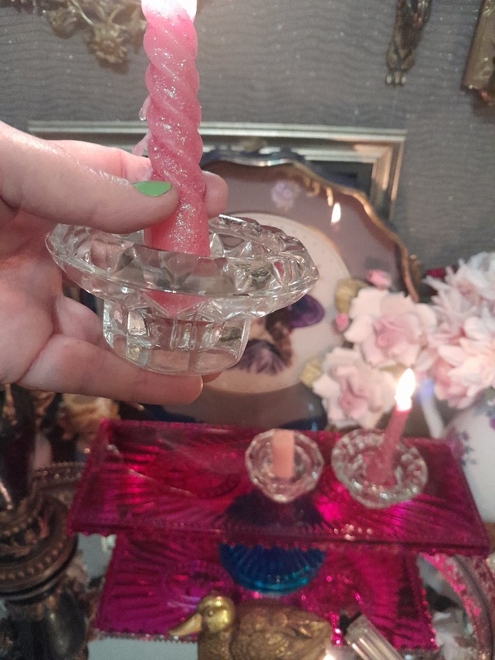 Fransız Damgalı kristal mumluklar - Görsel 4