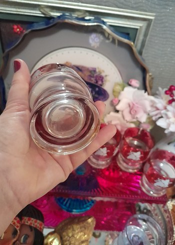 Antika Alman Ayaklı Bardak Seti 6 lı - Görsel 3