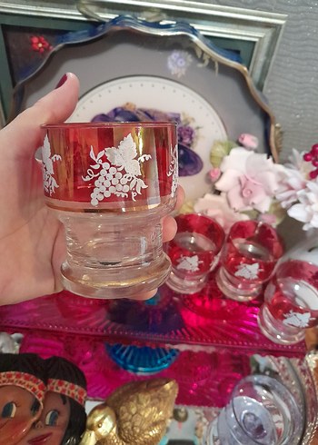 Antika Alman Ayaklı Bardak Seti 6 lı - Görsel 4