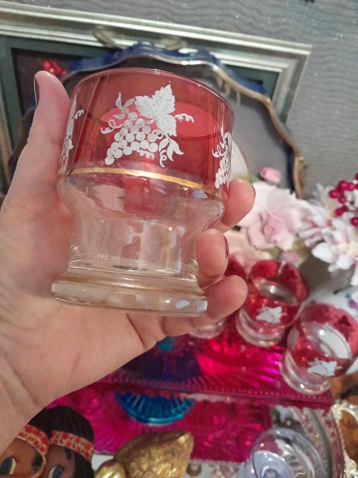 Antika Alman Ayaklı Bardak Seti 6 lı - Görsel 2