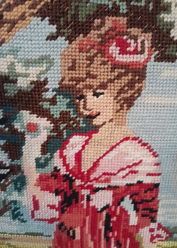 Fransız goblen Vintage Tablo - Görsel 2