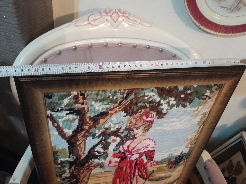 Fransız goblen Vintage Tablo - Görsel 4