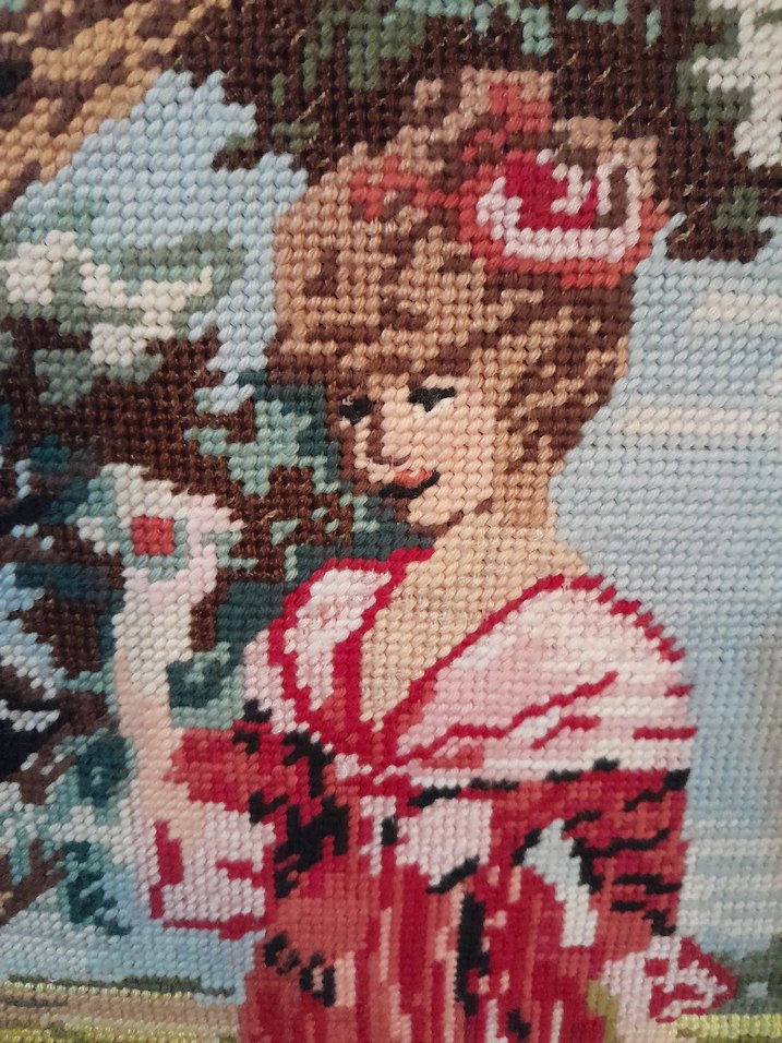 Fransız goblen Vintage Tablo - Görsel 2