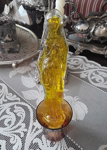 Antik italyan murano  kızlı Figürin şişe - Görsel 2