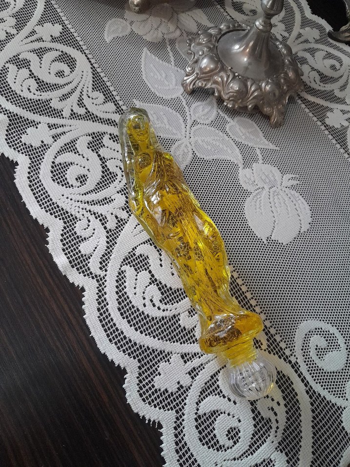 Antik italyan murano  kızlı Figürin şişe - Görsel 4