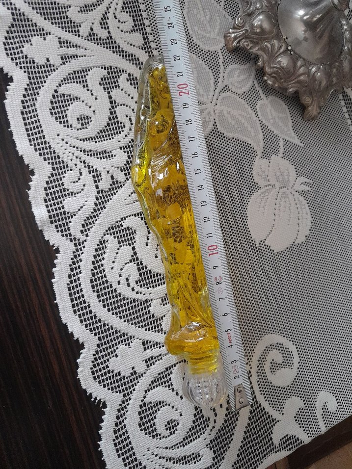 Antik italyan murano  kızlı Figürin şişe - Görsel 3