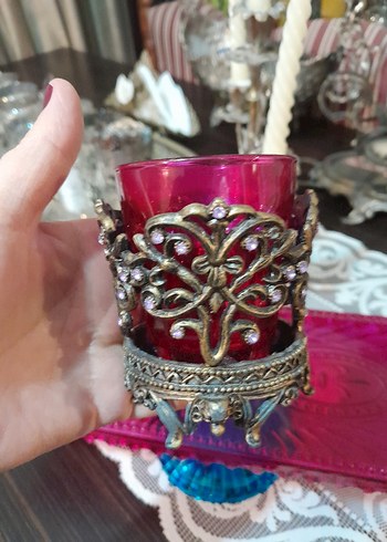 İtalyan Renkli Vintage Mumluk Seti - Görsel 3