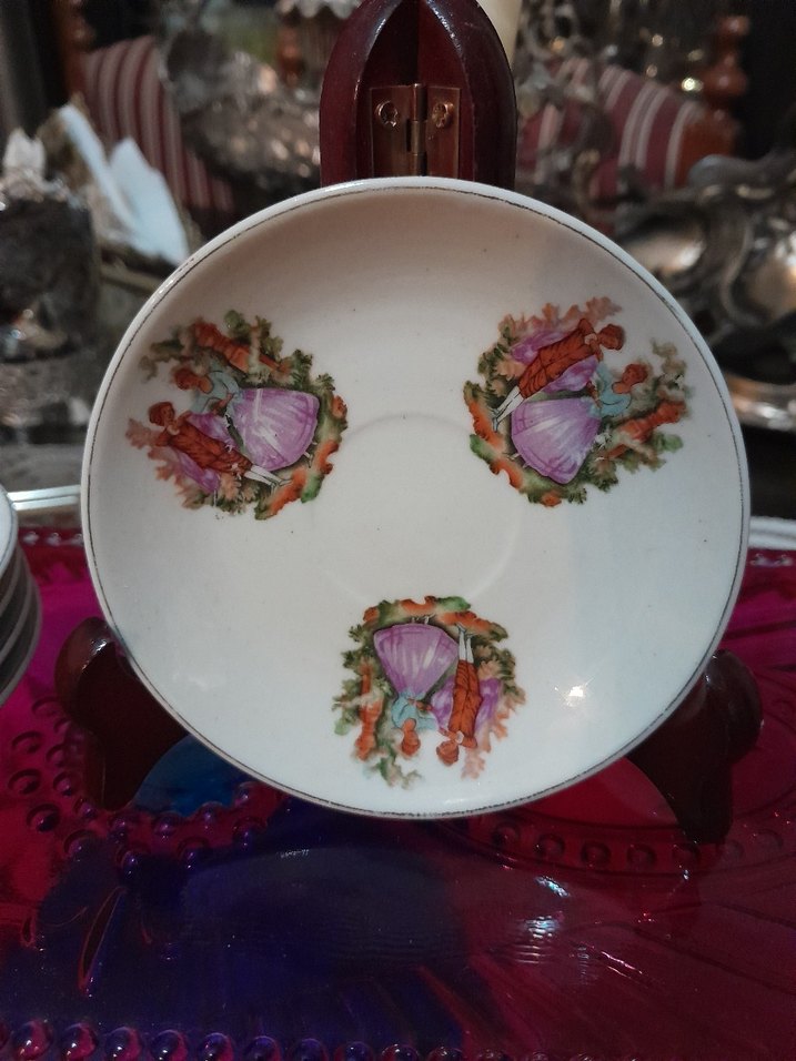 fragonard resimli Porselen Tabak Seti - Görsel 2