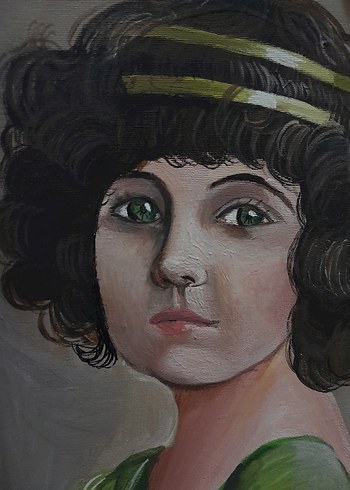 yağlı boya Kadın Portresi Tablosu - Görsel 3