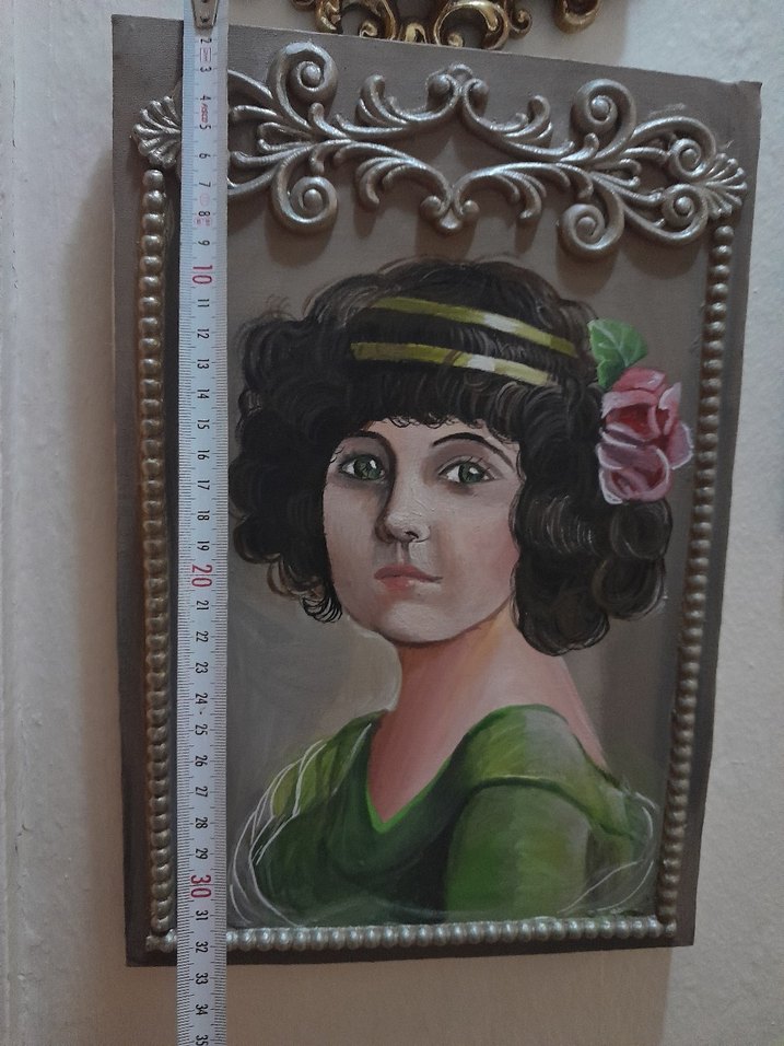 yağlı boya Kadın Portresi Tablosu - Görsel 4