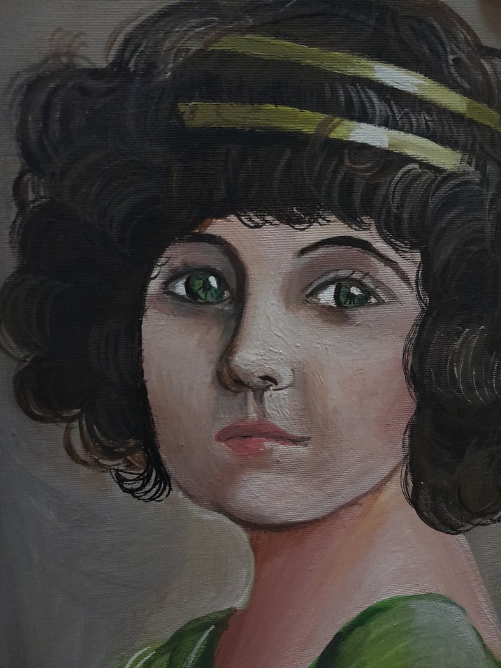 yağlı boya Kadın Portresi Tablosu - Görsel 3