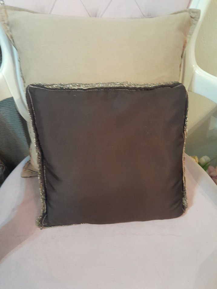 Antik fransız goblen kırlent - Görsel 2