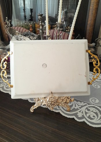 Eski dönemli yurtdışından porselen sunumluk dekor tabağı - Görsel 3