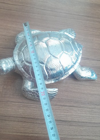 Beden Parlak Gri Kaplumbağa Figürü