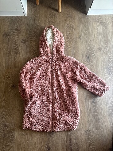 Peluş hırka fermuarlı