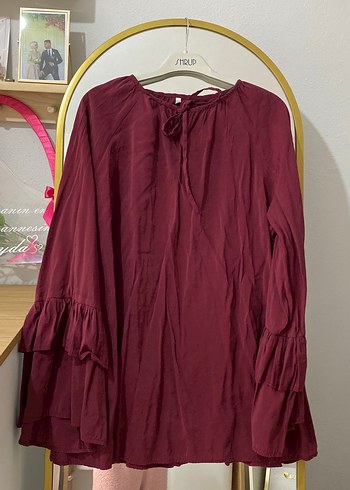 Bordo Salaş Kadın Takım - Uzun Kollu, Yüksek Yaka - Görsel 2