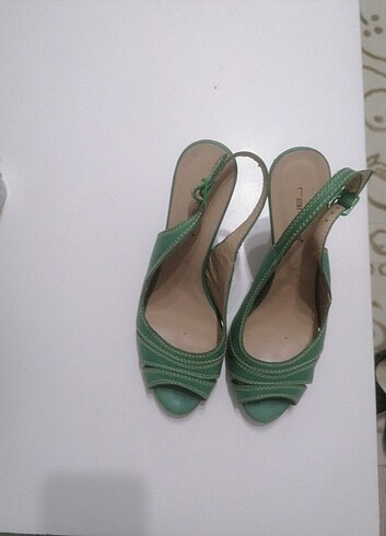 38 Beden yeşil Renk Topuklu Sandalet
