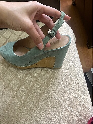 Deichmann suni deri topuklu ayakkabı