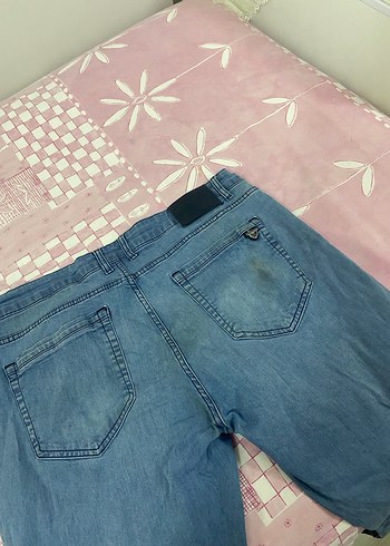 Diğer Kadın Mavi Bol Kesim Midi Denim Pantolon