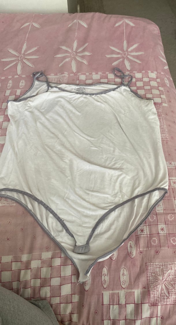 Tutku marka beyaz kadın zıbın çıtçıtlı body - Görsel 2